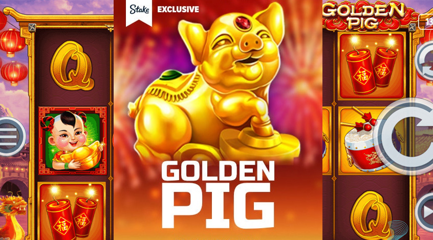 Golden Pig Keberuntungan dalam Gulungan